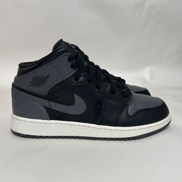 Nike Shoes Air Jordan 1 Mid Retro GS “Black Grey” 2024 - Picture 4 of 8